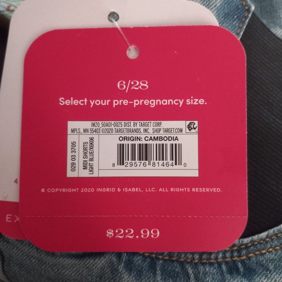 Isabell Maternity by Ingrid & Isbell Midi- Short Size 6 - Picture 8 of 8